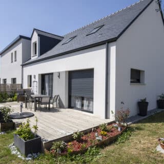 réalisation maison 4 chambre à Ponichet côté jardin