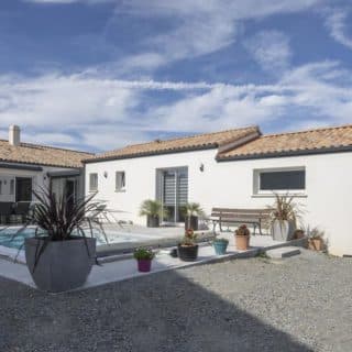 Façade arrière d'une maison à Pornic avant travaux d'agrandissement